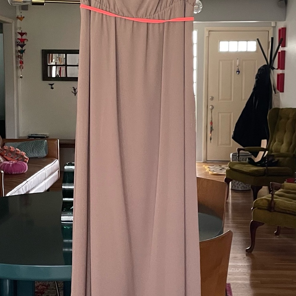Jessica Simpson Pink Ruched Maxi Dress Casual Resort Wear